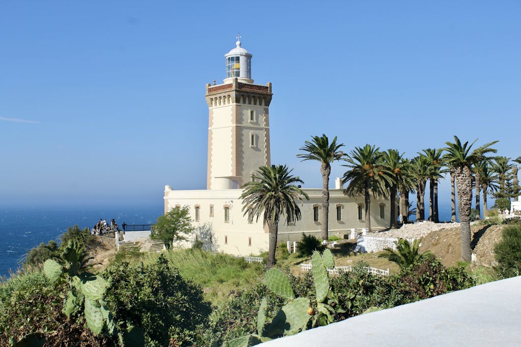 Cap Spartel Lighthouse in Tangier overlooking the Atlantic Ocean