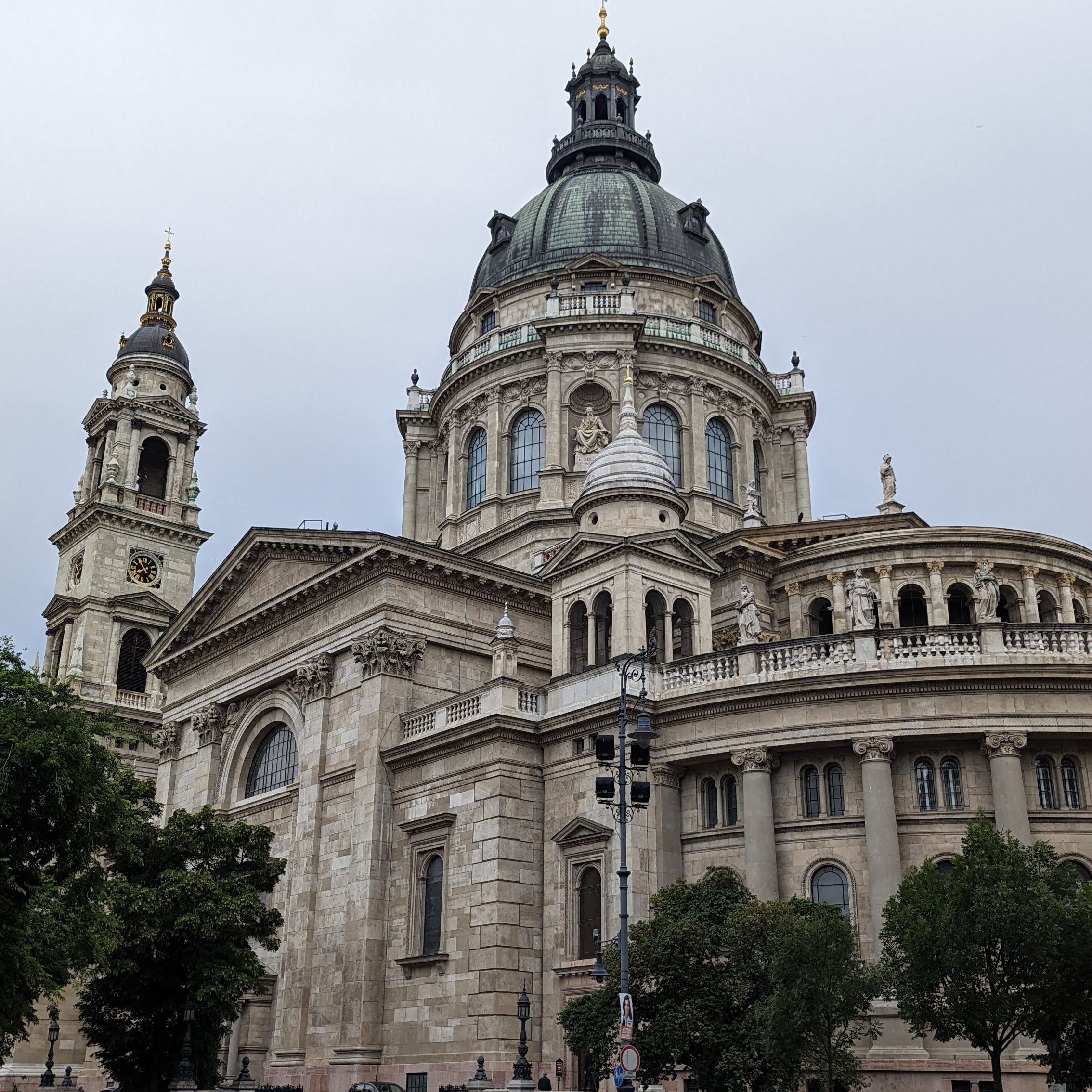 St. Stephen’s Basilica in Budapest with its neoclassical dome and ornate stone façade