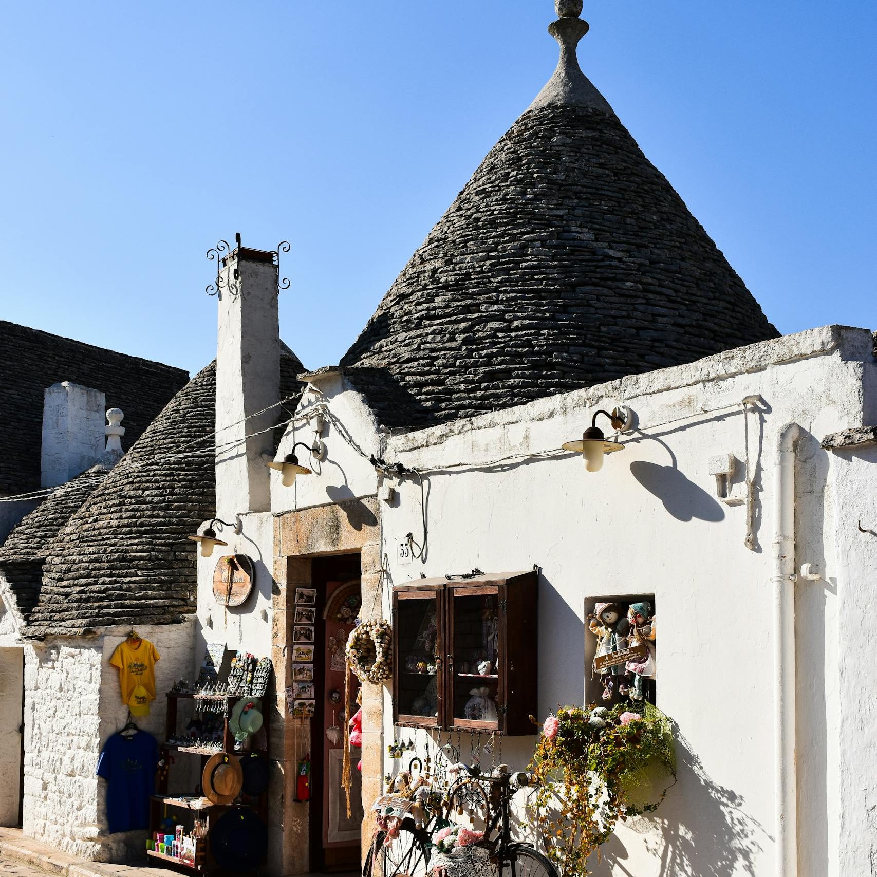 Traditional trulli houses in Alberobello, UNESCO World Heritage Site in Puglia